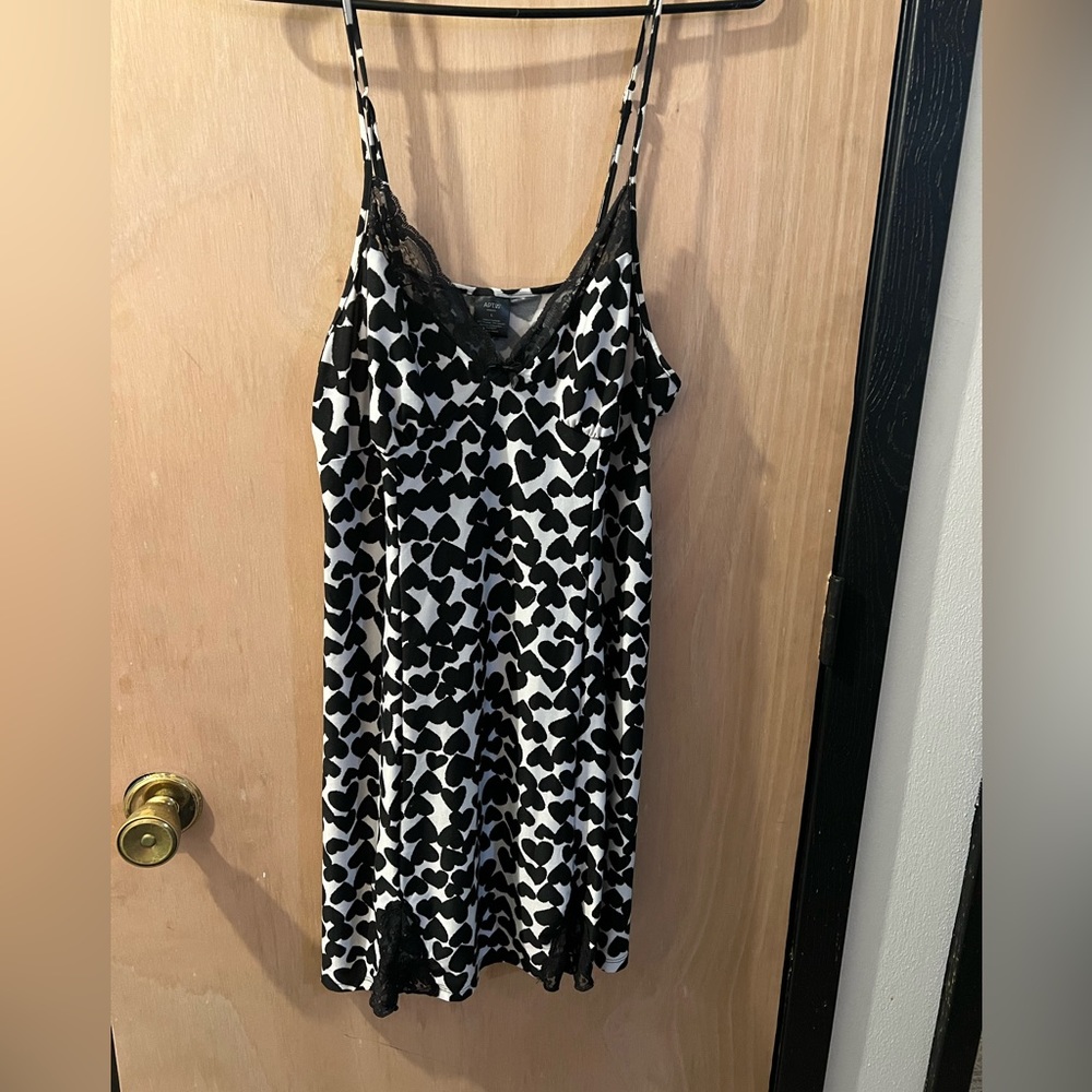 Heart Print Slip Dress
